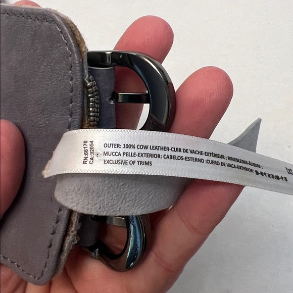 FREE PEOPLE BOHO LEATHER FULL OF DREAMS GRAY WAIST BELT - Picture 13 of 16